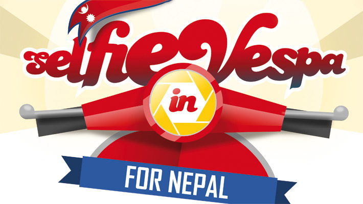 "1 selfie in Vespa for Nepal": tutti in sella